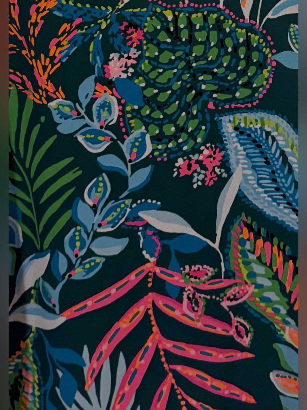 Lilly Pulitzer Floral Reversible Tank Top with Pink & Green Accents - Picture 3 of 7